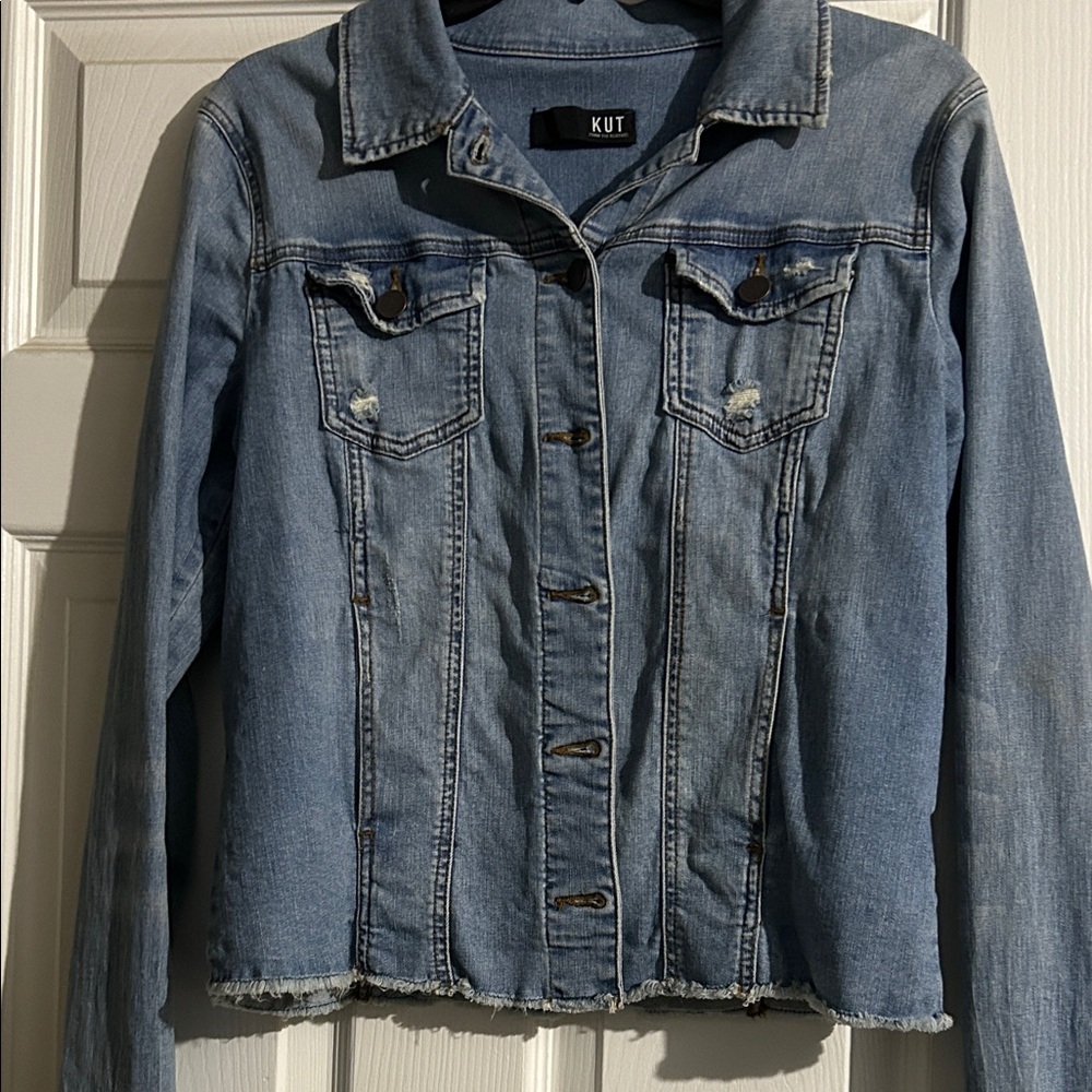 Kut from the Kloth Light Blue Jean Jacket